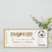 Fake Voetbal Game Ticket Gift Voucher (Staand voorkant)