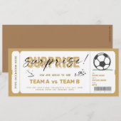 Fake Voetbal Game Ticket Gift Voucher (Voorkant / Achterkant)