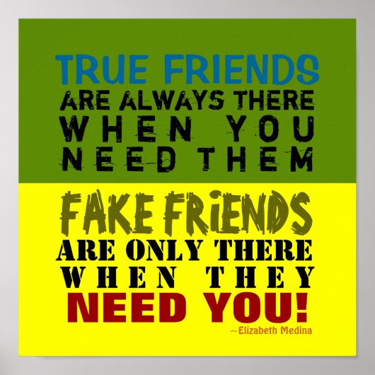 FAKE vs. TRUE ~ 12x12 Poster (Voorkant)