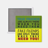 FAKE vs TRUE ~ Magnet Truism (Voorkant / Achterkant)