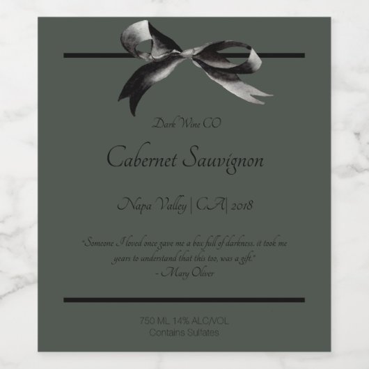 Fake-wijnlabel voor het verbergen van zwangerschap wijn etiket (Enkel label)