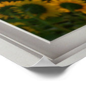 Fake Window Floral Zonnebloem Sunset landschap Poster (Hoek)