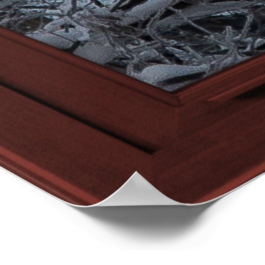 Fake Window - Illusion - Winter Bossen Uitzicht 1 Poster (Hoek)