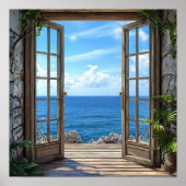 Fake window landscape poster (Voorkant)