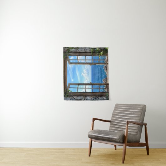 Fake window landscape wandkleed (In situ)