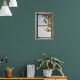Fake Window met landschap Poster