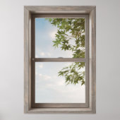 Fake Window met landschap Poster (Voorkant)