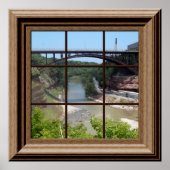 Fake Window Poster River Bridge (Voorkant)