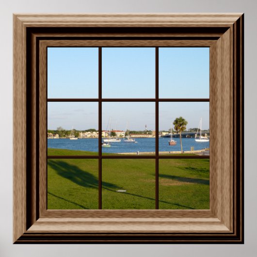 Fake Window Poster Sailboten St. Augustine Florida (Voorkant)