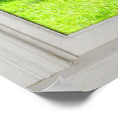 Fake Window - White Wood - Backyard Uitzicht Poster (Hoek)