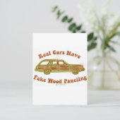 Fake Wood Paneling Briefkaart (Staand voorkant)