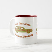 Fake Wood Paneling Tweekleurige Koffiemok (Voorkant links)