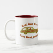 Fake Wood Paneling Tweekleurige Koffiemok (Links)