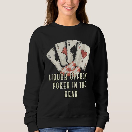 Faking the Hand Betting It Big Card Game Poker Car Trui (Voorkant)