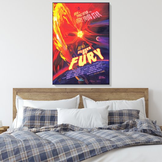 Fakkels van Fury Poster, au microscopii. Canvas Afdruk (Insitu (Slaapkamer))