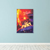 Fakkels van Fury Poster, au microscopii. Canvas Afdruk (Insitu (Houten vloer))