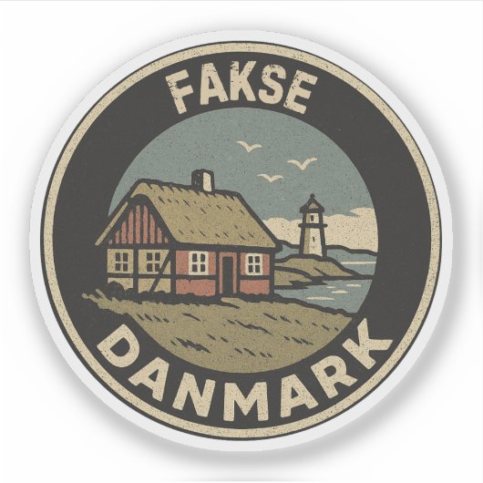 Fakse, Denemarken Danmark Sticker (Voorkant)