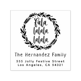 Fala lalala Kerstmis Familienaam Retouradres Zelfinktende Stempel