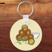 Falafel Balls Midden-Oosters Kikkererwten Egyptisc Sleutelhanger (Voorkant)