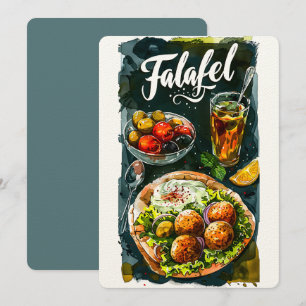 Falafel Hummus Feest: Biologisch Gezond حمصفاف للd Kaart