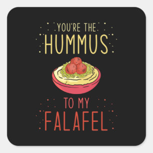 Falafel Hummus Vierkante Sticker