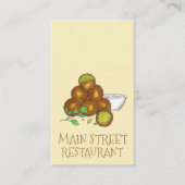 Falafel Midden-Oosters Vegetarisch Voedsel Restaur Visitekaartje (Voorkant)