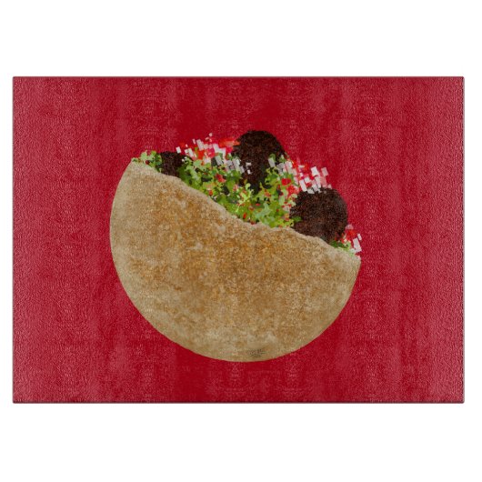 Falafel Sandwich snijplank (Voorkant)