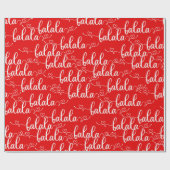 Falala Christmas Quote Typografie Fancy Script Roo Cadeaupapier (Vlak)