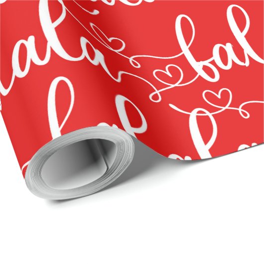 Falala Christmas Quote Typografie Fancy Script Roo Cadeaupapier (Rol Hoek)