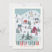 Falala Feestelijke Winter Kerststad/dorp Feestdagenkaart (Voorkant)