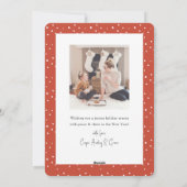 Falala Feestelijke Winter Kerststad/Dorpsfoto Feestdagenkaart (Achterkant)