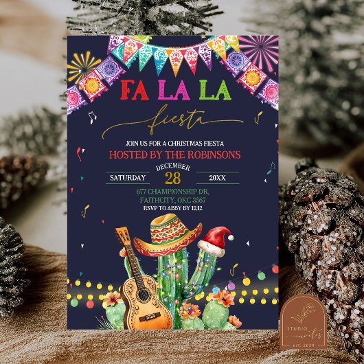 Falala Fiesta Kerst Cactus Feest Kaart