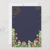 Falala Fiesta Kerst Cactus Feest Kaart (Achterkant)