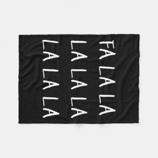 Falala Grappig Kerstlied Fleece Deken (Voorkant (Horizontaal))