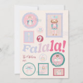 Falala Groovy Notenkraker Pastel Kerstmis Feestdagenkaart (Voorkant)