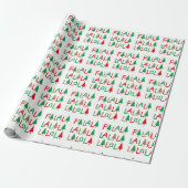FaLaLa. Kerstbomen groen rood Cadeaupapier (Uitgerold)