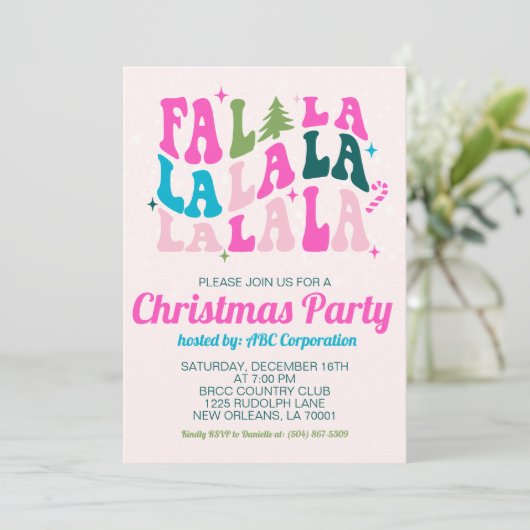 Falala Kerstfeest Kaart (Staand voorkant)