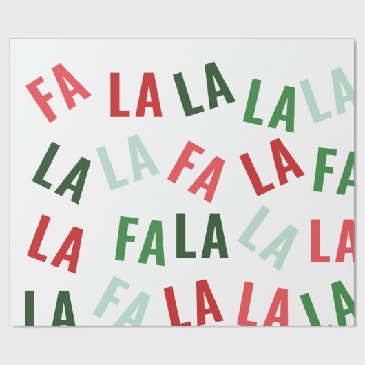 FaLaLa Kerstmis Cadeaupapier (Vlak)