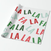 FaLaLa Kerstmis Cadeaupapier (Uitgerold)