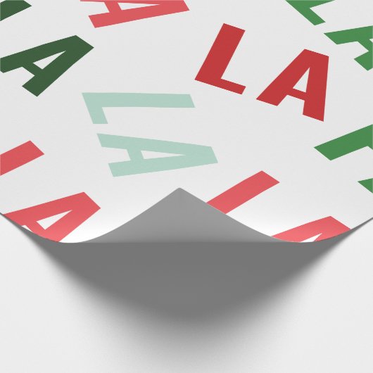 FaLaLa Kerstmis Cadeaupapier (Hoek)