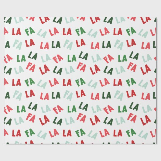 FaLaLa Kerstmis Cadeaupapier (Vlak)