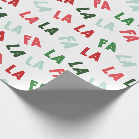 FaLaLa Kerstmis Cadeaupapier (Hoek)