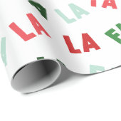 FaLaLa Kerstmis Cadeaupapier (Rol Hoek)