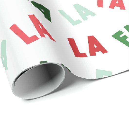 FaLaLa Kerstmis Cadeaupapier (Rol Hoek)