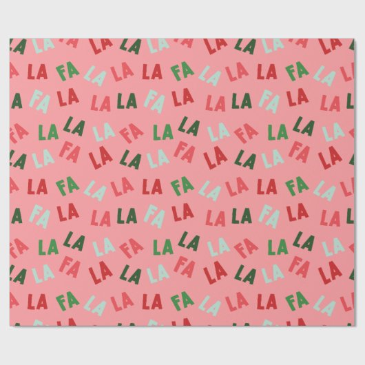 FaLaLa Kerstmis Cadeaupapier (Vlak)