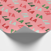 FaLaLa Kerstmis Cadeaupapier (Hoek)