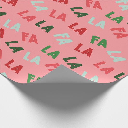 FaLaLa Kerstmis Cadeaupapier (Hoek)