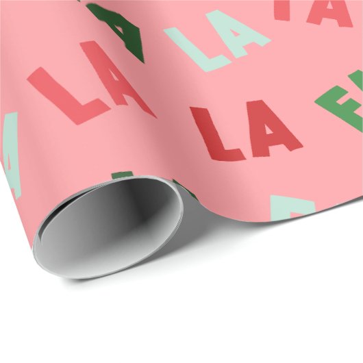 FaLaLa Kerstmis Cadeaupapier (Rol Hoek)