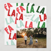 FaLaLa Kerstmis Feestdagenkaart (Voorkant / Achterkant)