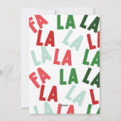 FaLaLa Kerstmis Feestdagenkaart (Achterkant)